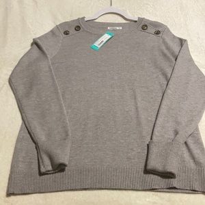 NWT Carson Crew Neck Button Detail Pullover